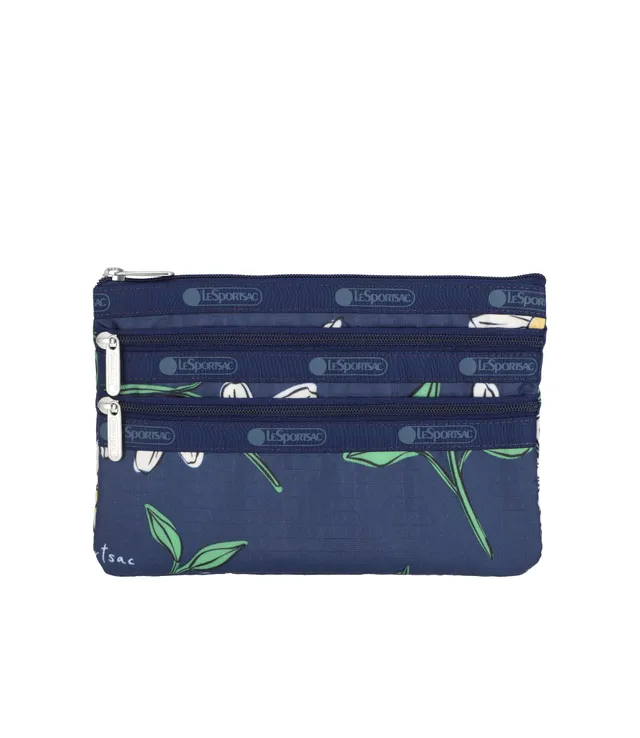 lesportsac-3-zip-cosmetic-recycled-ripstop-makeup-bag image 1