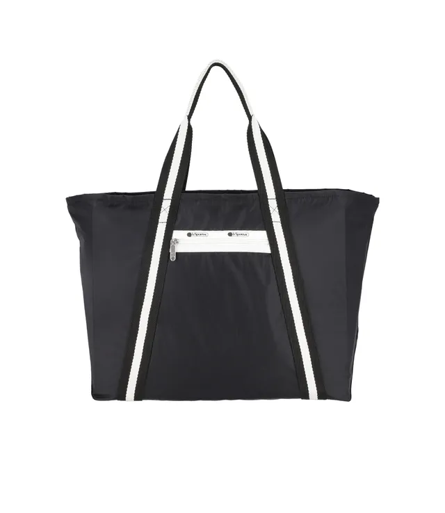 lesportsac-east-west-everyday-tote-spectator-black-recycled-travel-tote-with-lug image 1