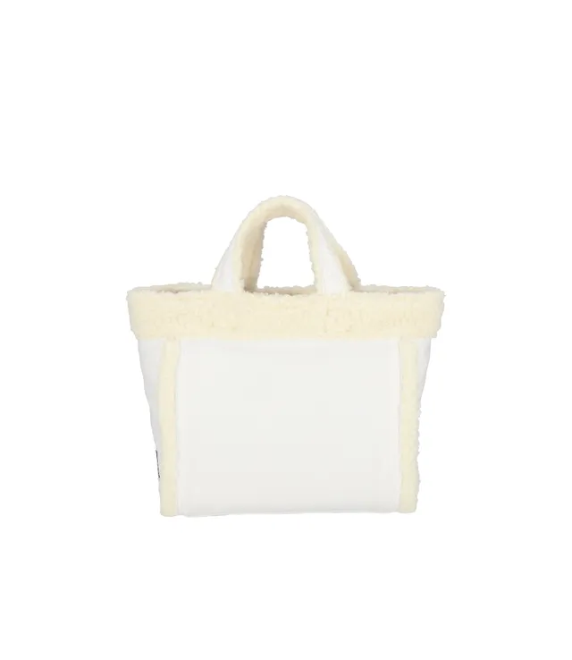 lesportsac-small-two-way-denim-tote-reversible-with-sherpa-fleece image 1