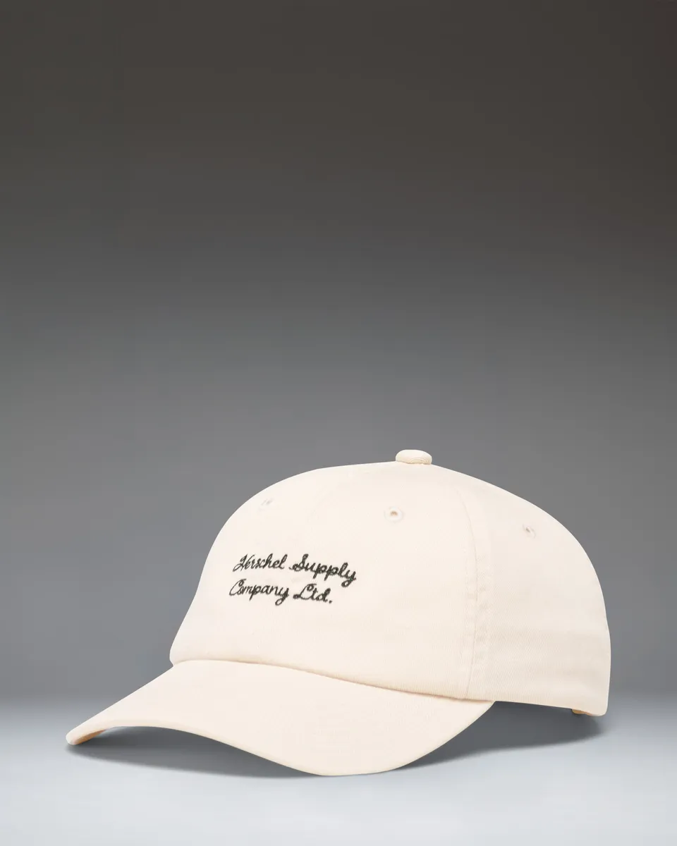 herschel-supply-sylas-vintage-cotton-cap-embroidered-cursive-script image 1