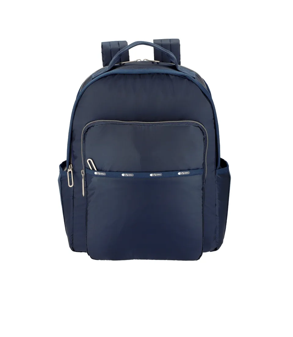 lesportsac-essential-carryall-backpack-dark-blue-travel-ready-laptop-backpack image 1