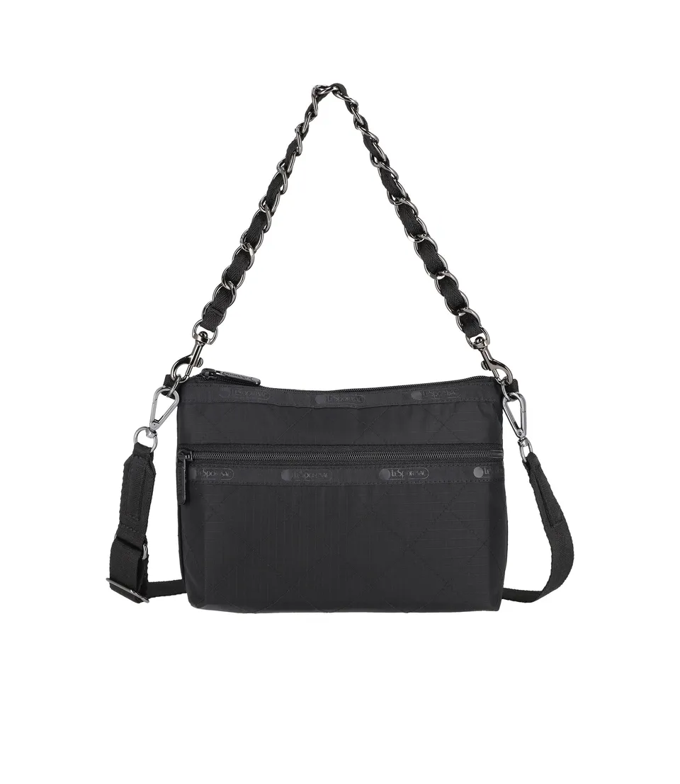 lesportsac-chain-cosmetic-clutch-versatile-crossbody-with-chain-strap-recycled-f image 1