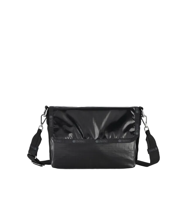 lesportsac-medium-flap-shoulder-bag-patent-finish-stylish-medium-shoulder-bag image 1