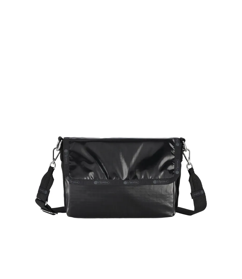 lesportsac-medium-flap-shoulder-bag-patent-finish-stylish-medium-shoulder-bag image 1