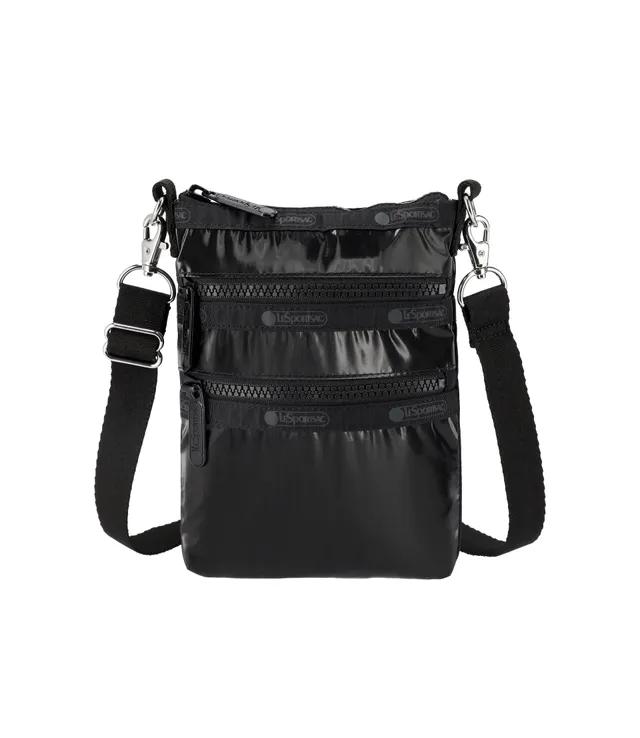 lesportsac-3-zip-crossbody-patent-finish-multiple-compartments-adjustable-strap image 1