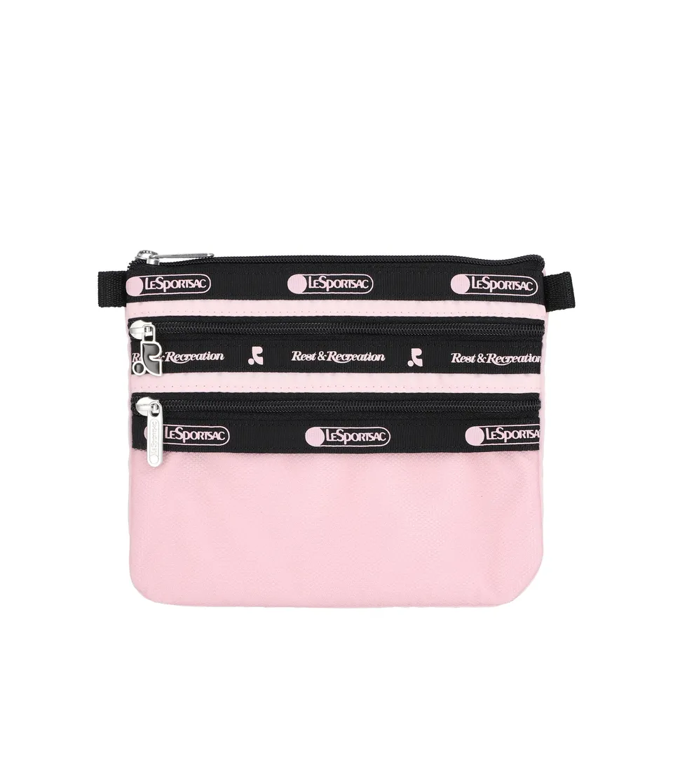 lesportsac-rr-x-ls-3-zip-cosmetic-recycled-polyester-makeup-bag image 1