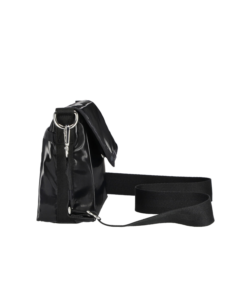 lesportsac-medium-flap-shoulder-bag-patent-finish-stylish-medium-shoulder-bag image 3