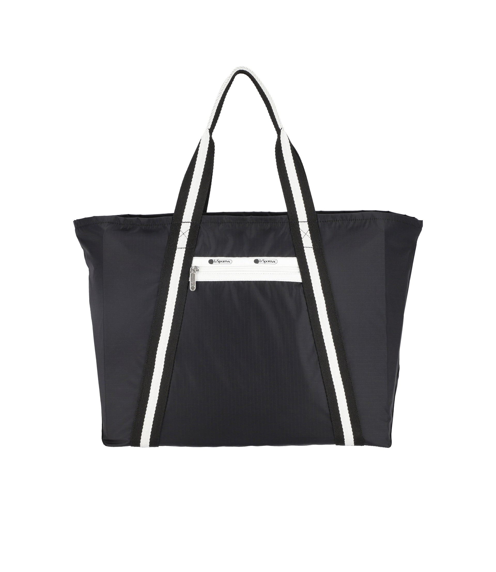 lesportsac-east-west-everyday-tote-spectator-black-recycled-travel-tote-with-lug image 1