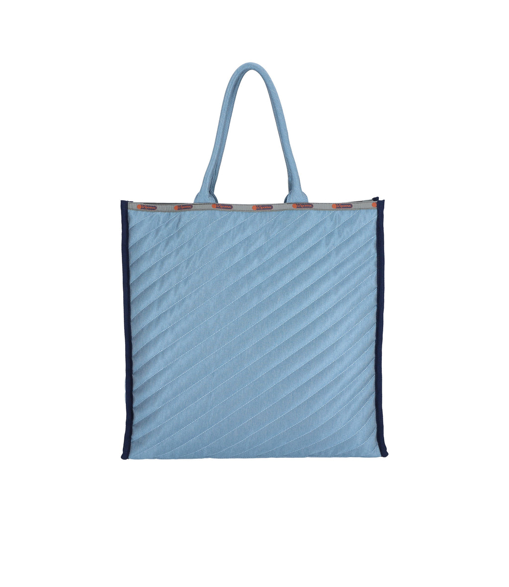 lesportsac-large-chain-quilt-tote-quilted-nylon-tote-with-detachable-chain-strap image 5