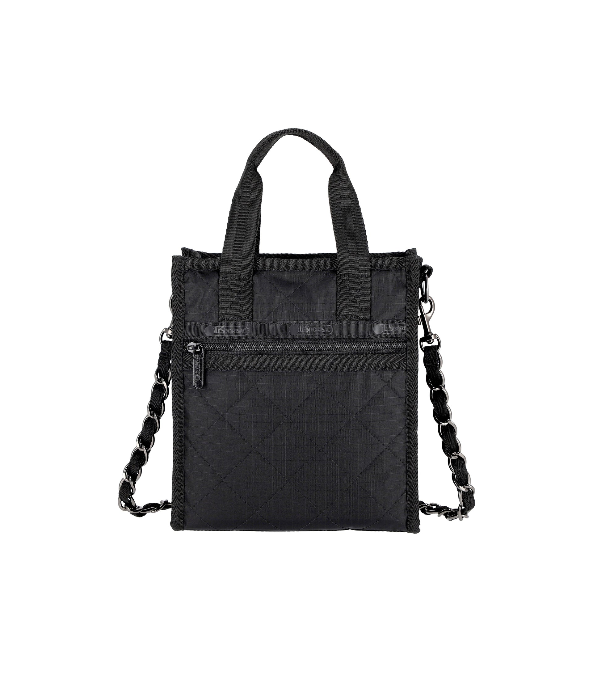 lesportsac-chain-mini-north-south-tote-compact-tote-with-detachable-chain-strap image 1