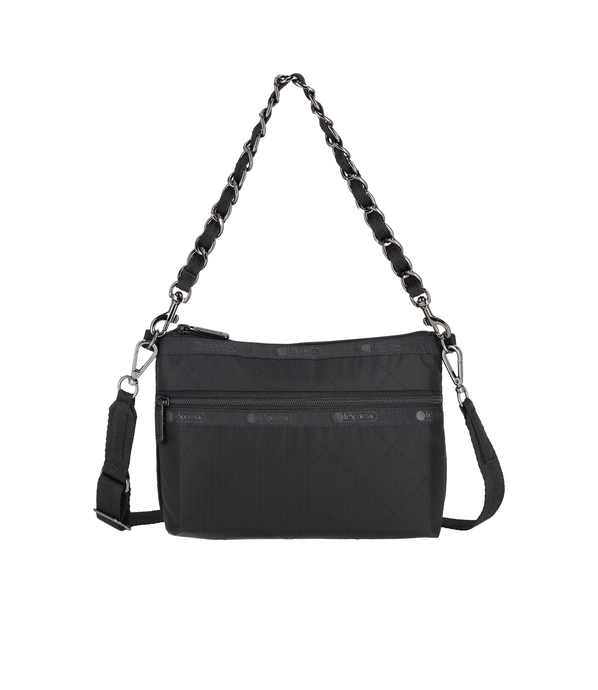 lesportsac-chain-cosmetic-clutch-versatile-crossbody-with-chain-strap-recycled-f image 1