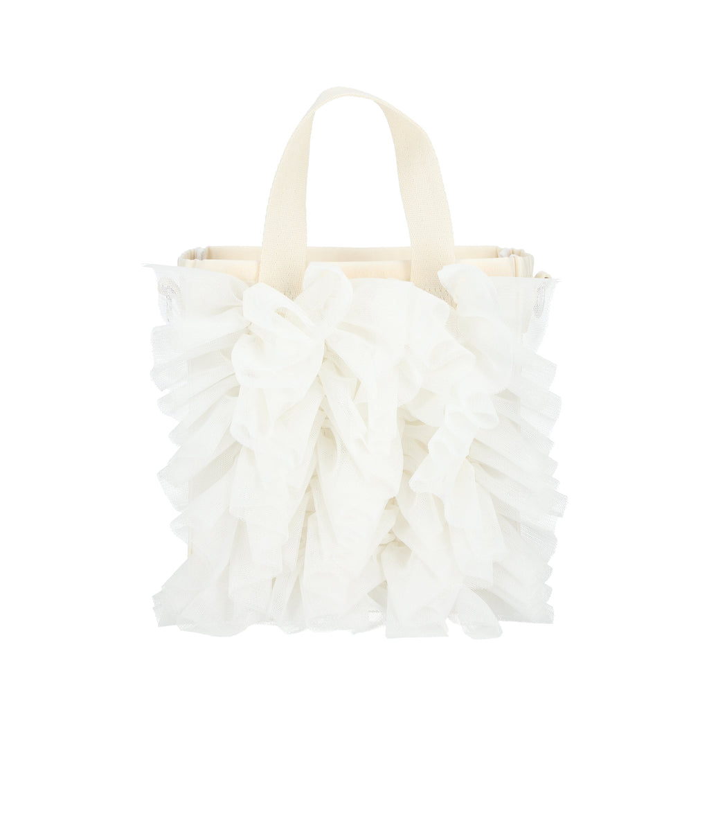 lesportsac-ruffle-mini-north-south-tote-with-ruffle-mesh-accent image 4