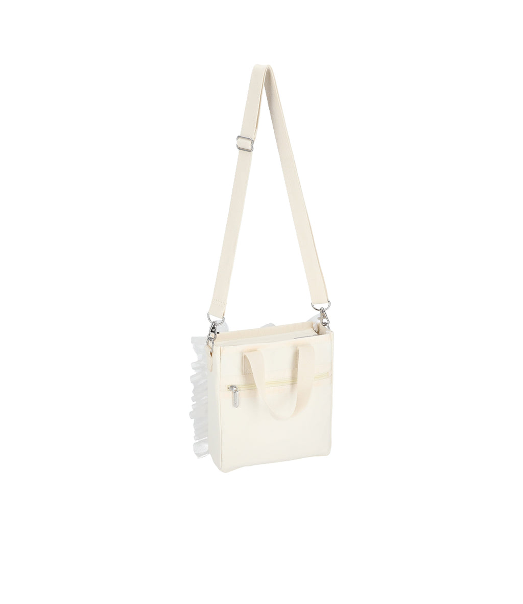 lesportsac-ruffle-mini-north-south-tote-with-ruffle-mesh-accent image 2