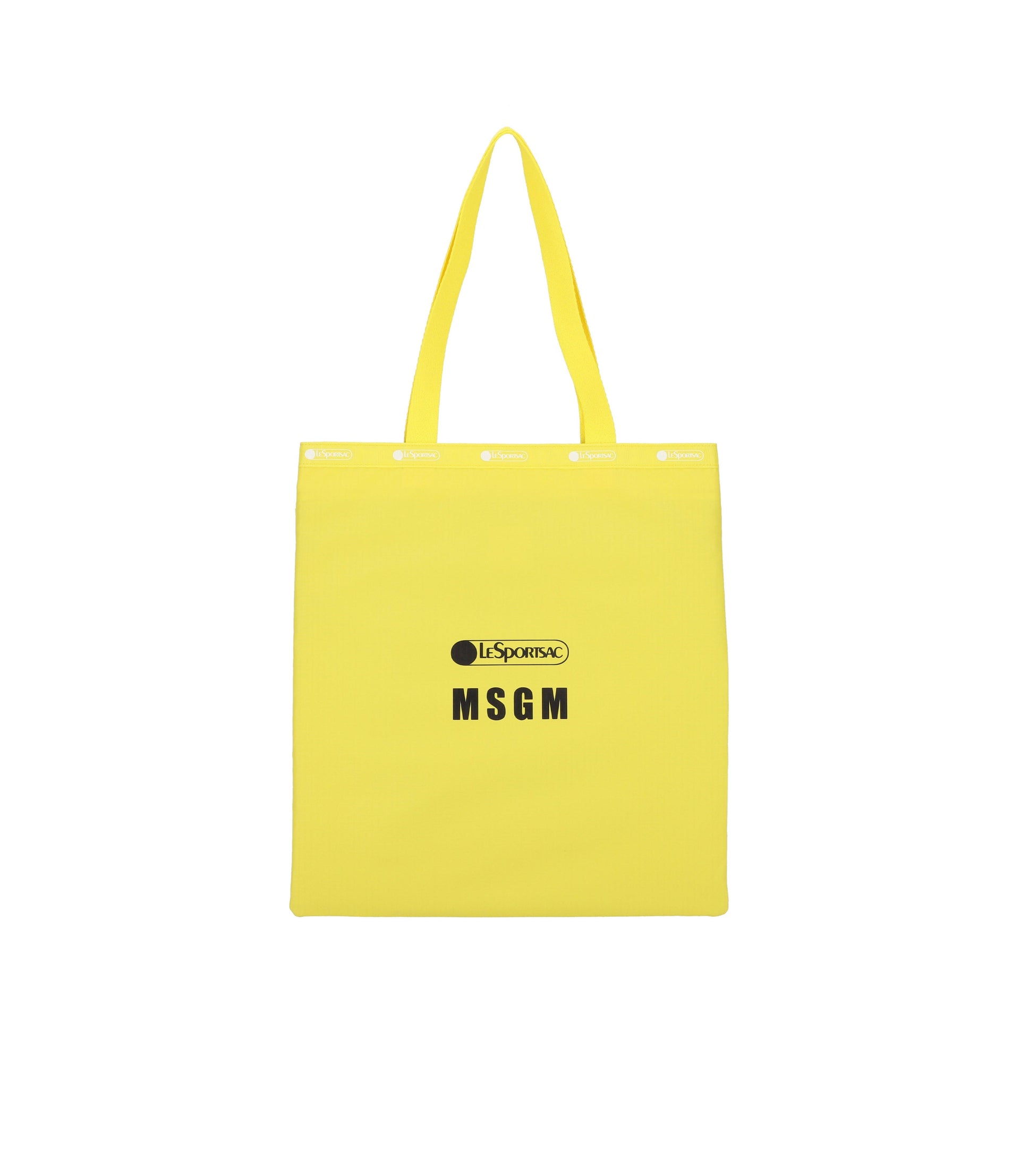 lesportsac-msgm-large-emerald-tote-with-bright-yellow-accent image 1