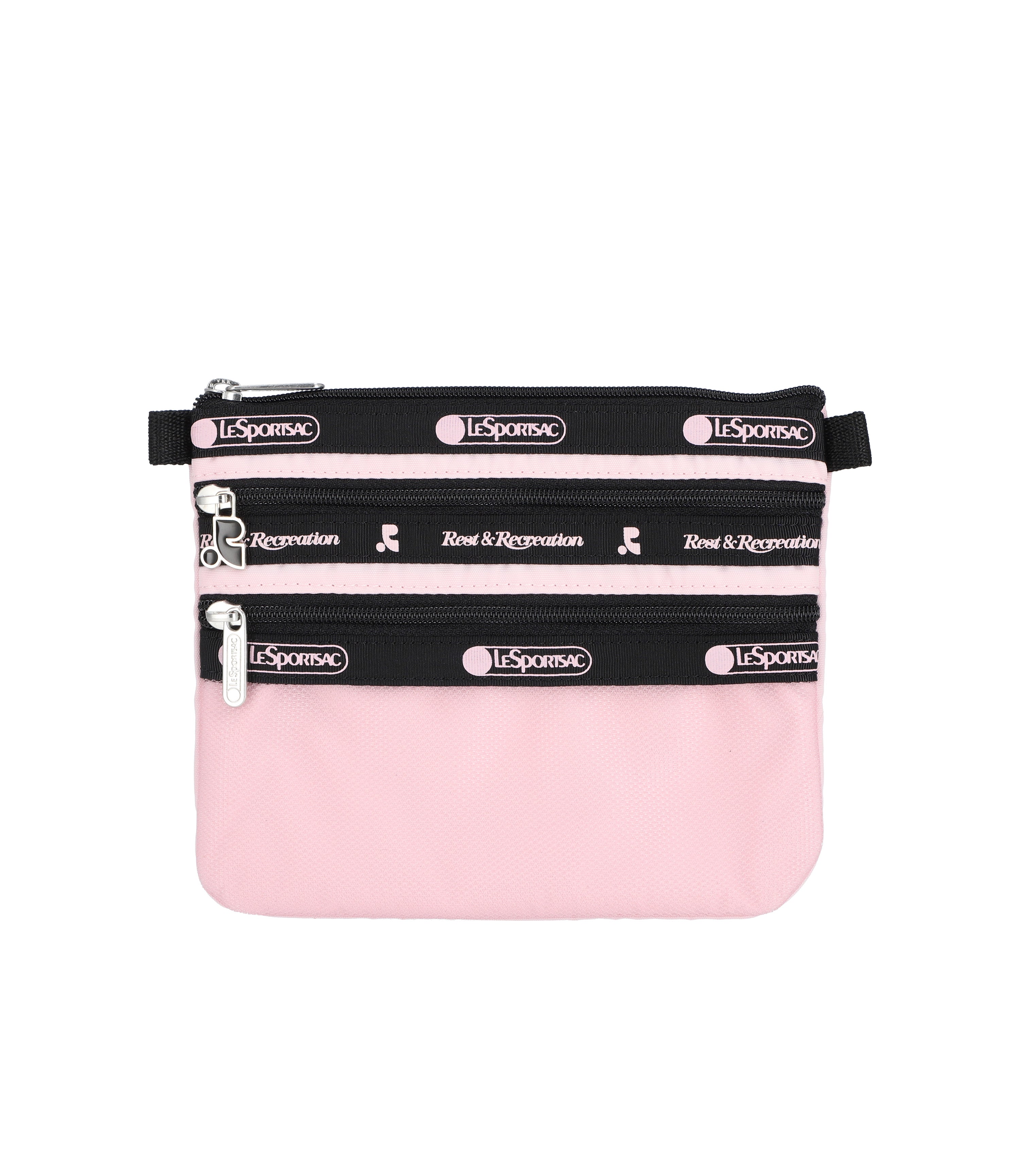 lesportsac-rr-x-ls-3-zip-cosmetic-recycled-polyester-makeup-bag image 2