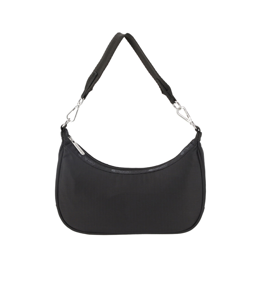 lesportsac-small-convertible-hobo-black-recycled-with-two-straps image 4