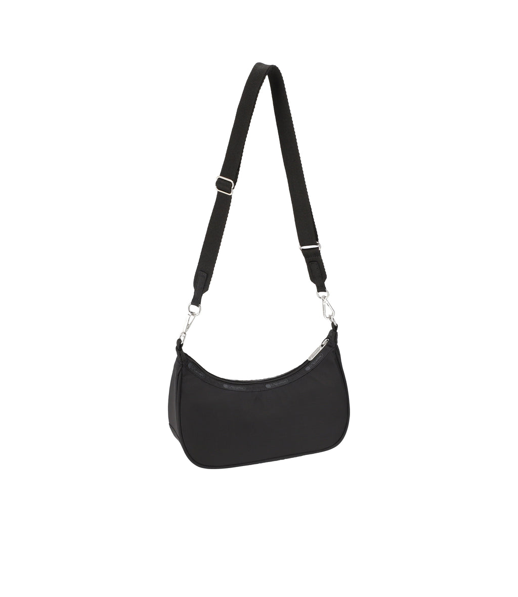 lesportsac-small-convertible-hobo-black-recycled-with-two-straps image 2