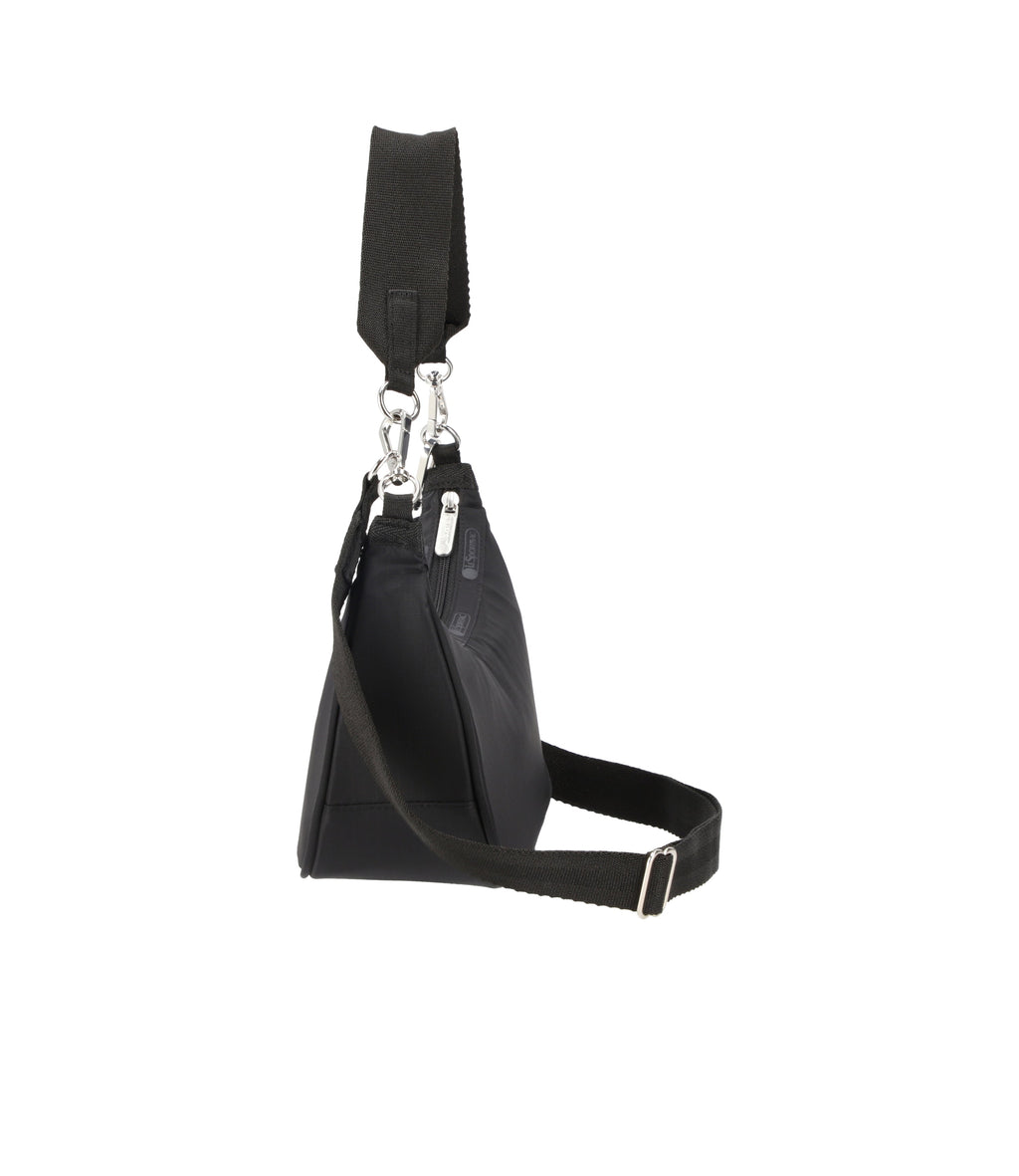 lesportsac-small-convertible-hobo-black-recycled-with-two-straps image 3