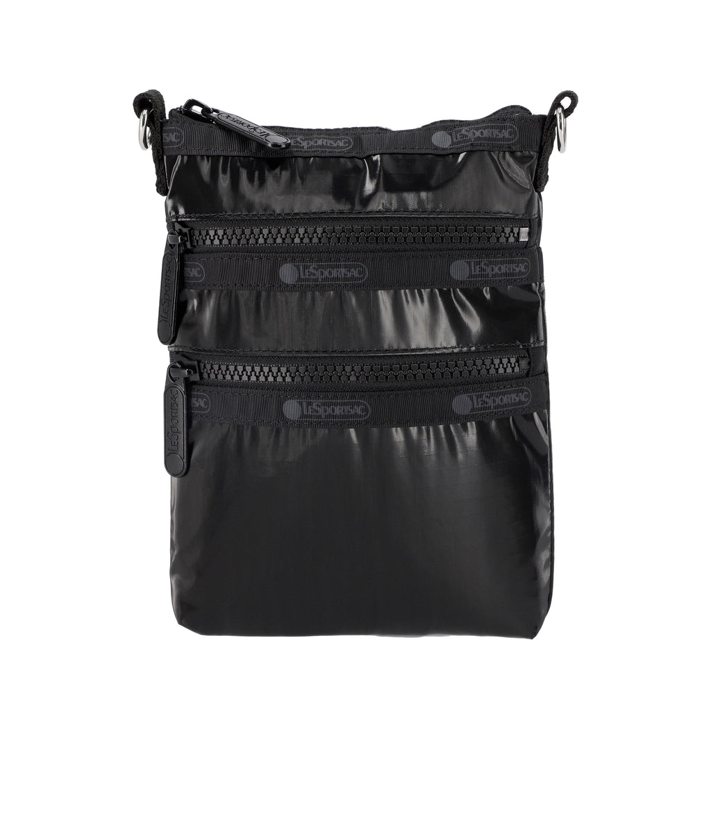 lesportsac-3-zip-crossbody-patent-finish-multiple-compartments-adjustable-strap image 4