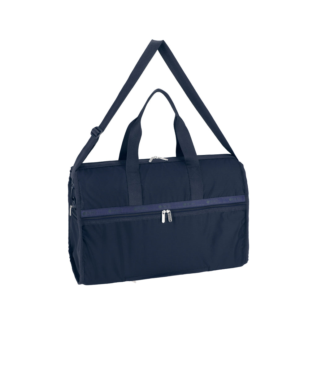 lesportsac-deluxe-large-weekender-navy-travel-duffel-with-luggage-sleeve image 3
