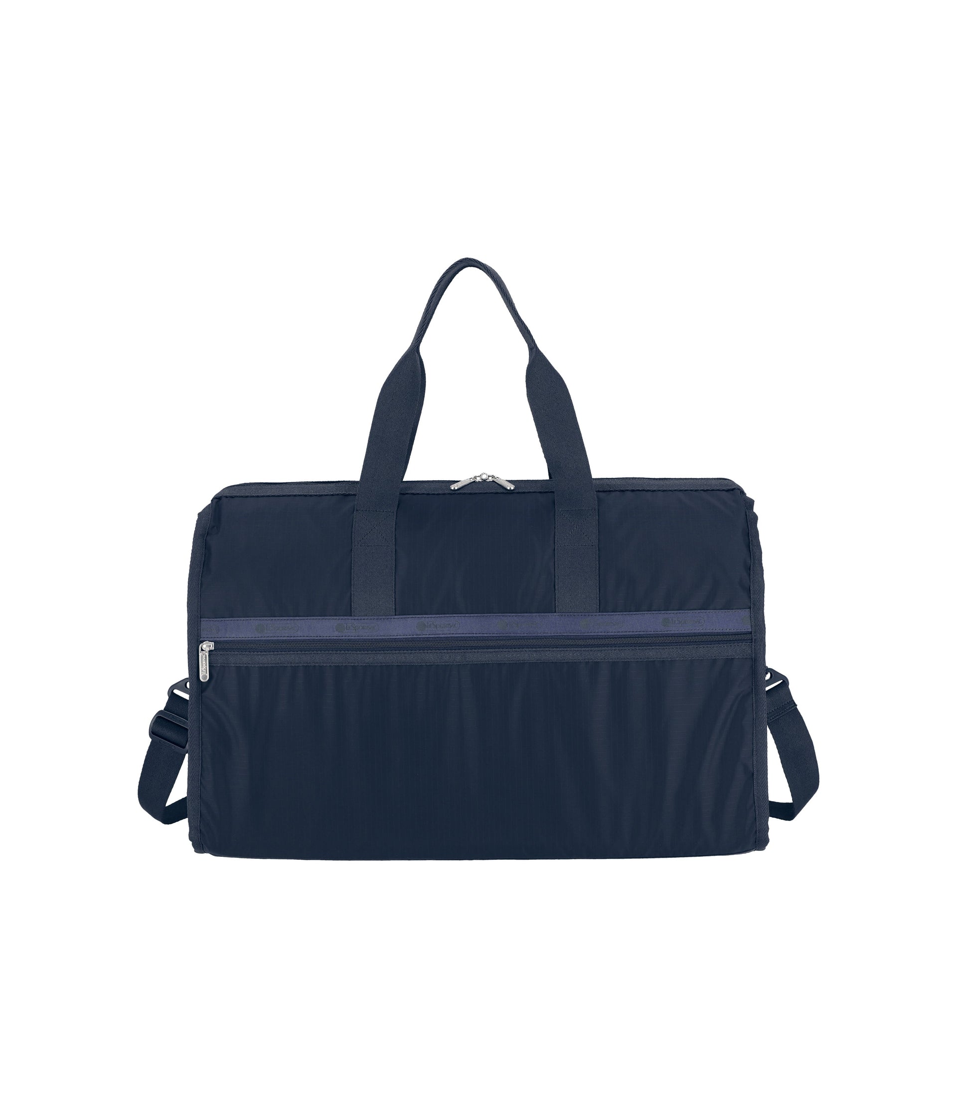 lesportsac-deluxe-large-weekender-navy-travel-duffel-with-luggage-sleeve image 1