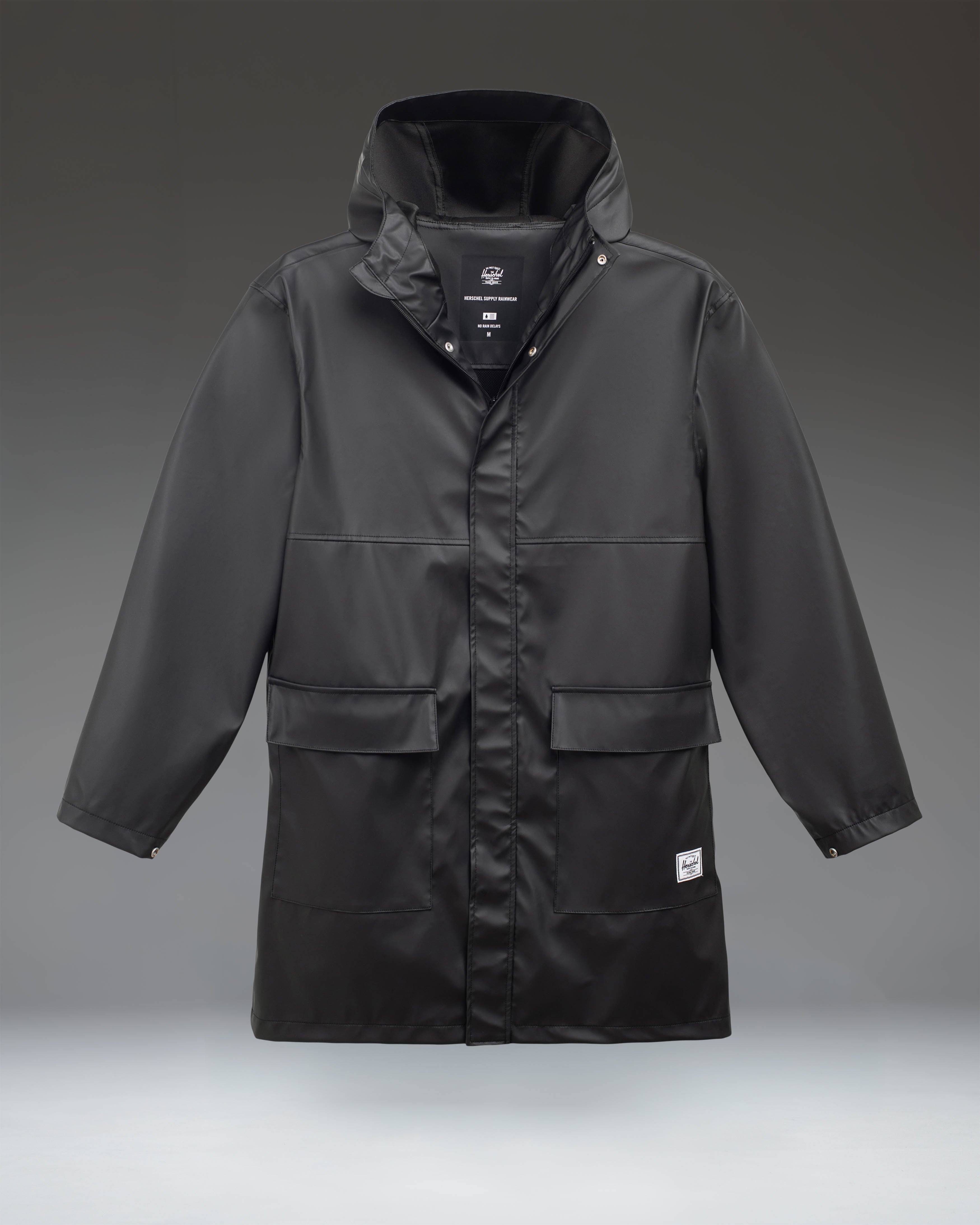 herschel-supply-long-classic-rain-jacket-men-s-water-resistant-windproof-stretch image 1