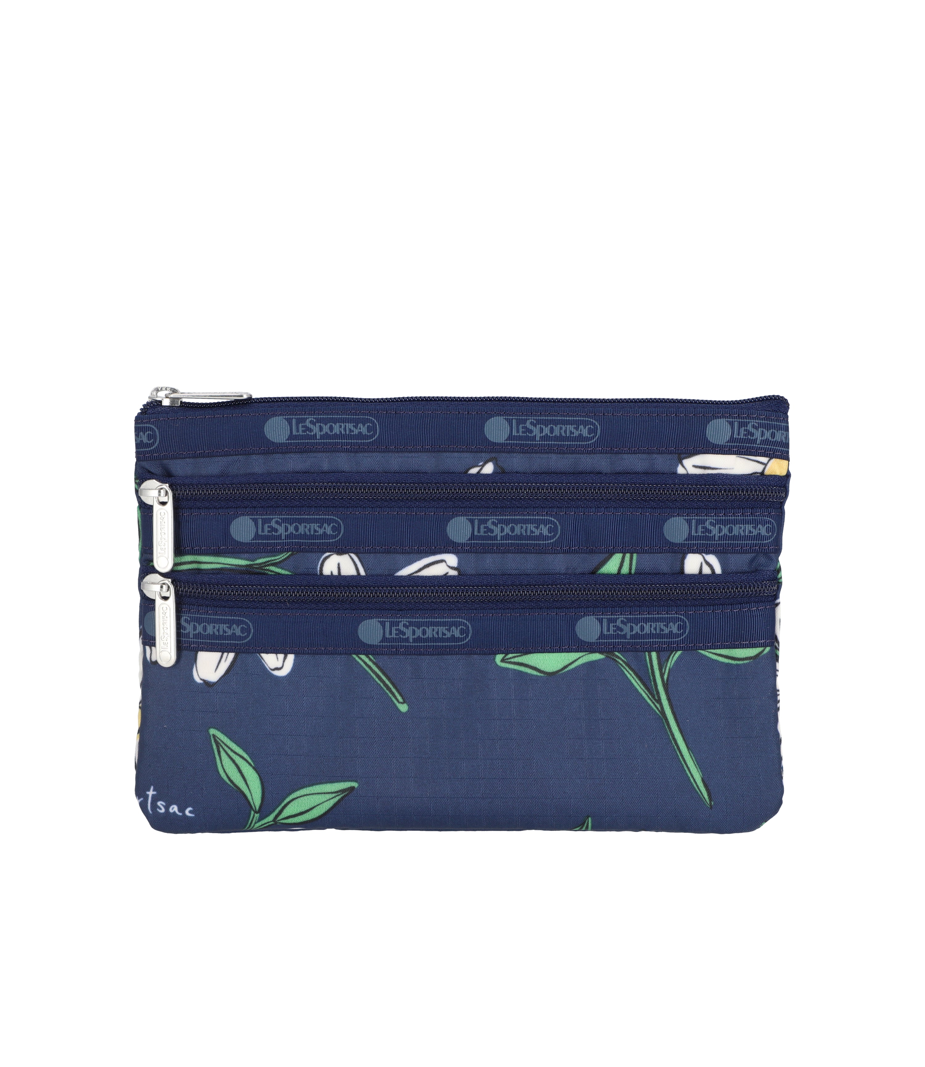 lesportsac-3-zip-cosmetic-recycled-ripstop-makeup-bag image 2
