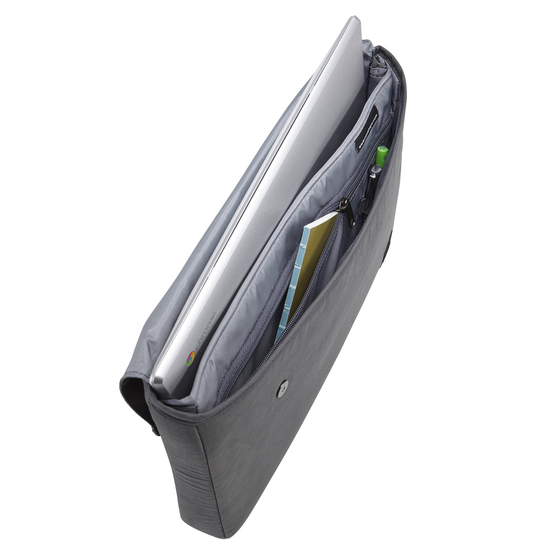 case-logic-lodo-13-laptop-sleeve-lods-113gra-canvas-sleeve-with-padded-compartme image 5