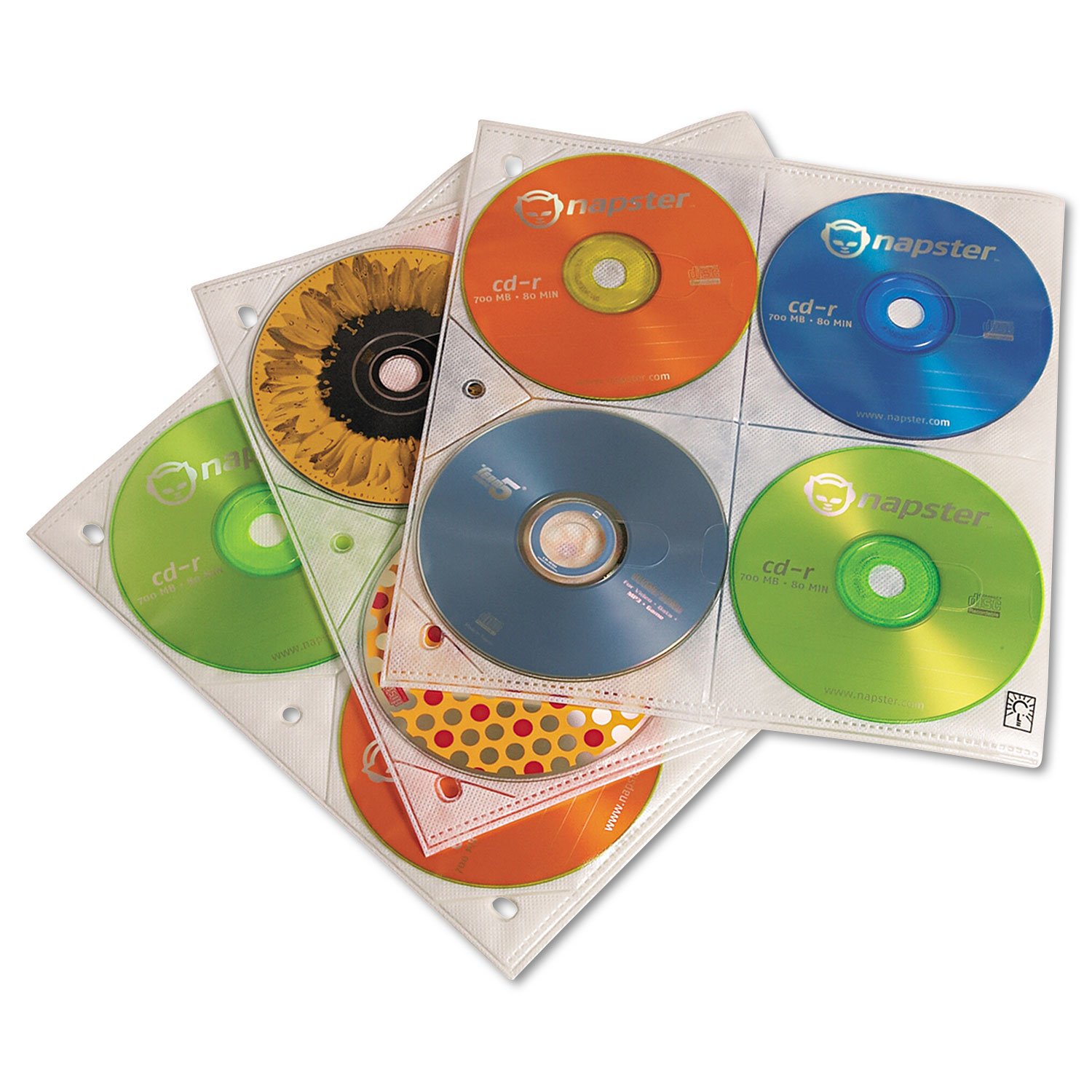 case-logic-cdp-200-200-disc-capacity-cd-prosleeve-pages-white image 1