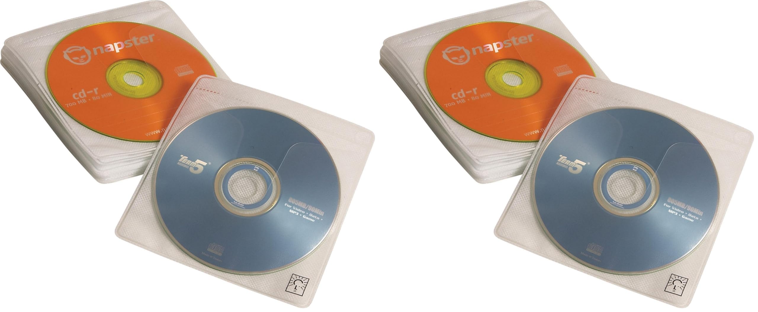 case-logic-cds-120-120-capacity-cd-prosleeve-pages-white-pack-of-2 image 1