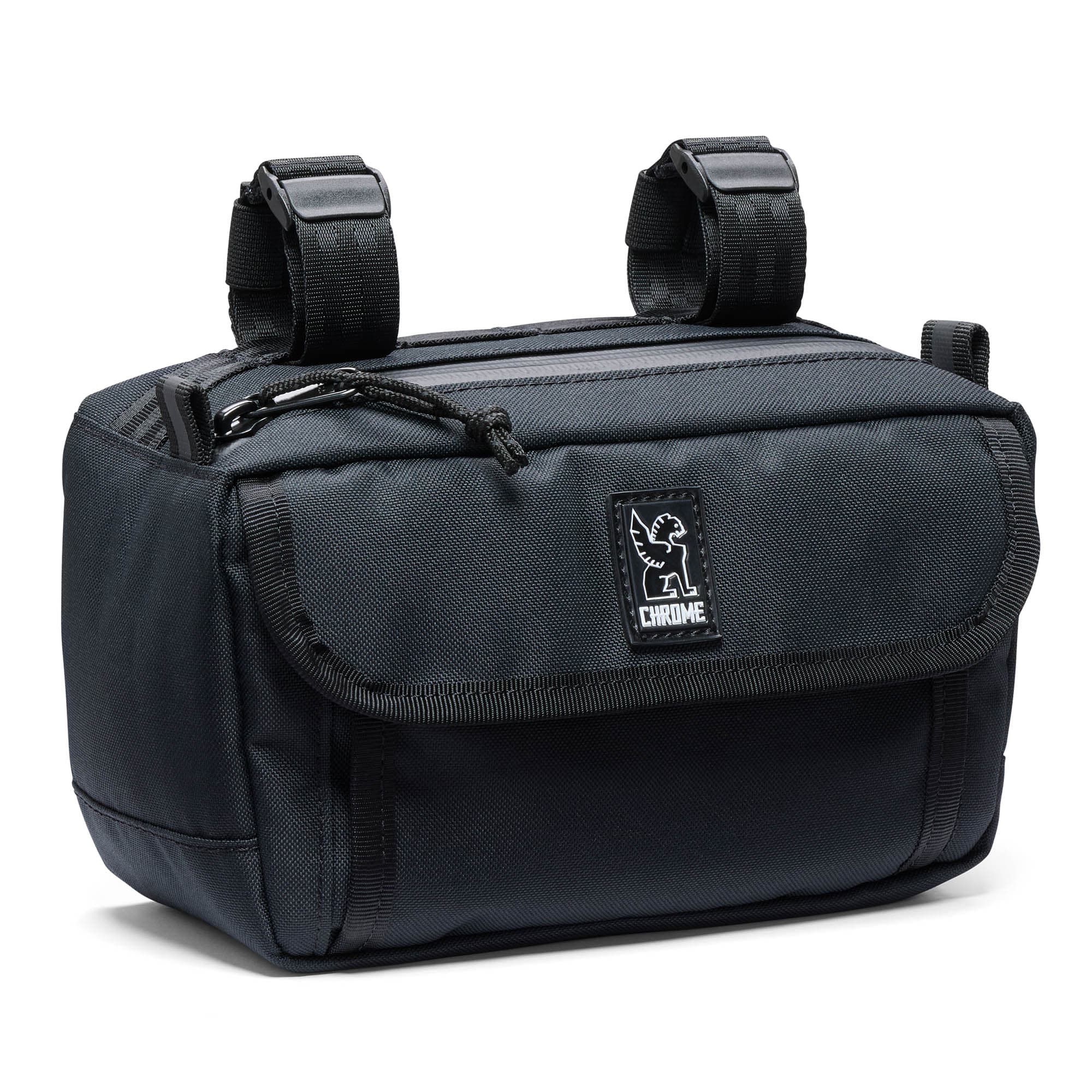 chrome-industries-holman-handlebar-bag-3l-bike-bag-with-one-hand-zipper-reflecti image 4