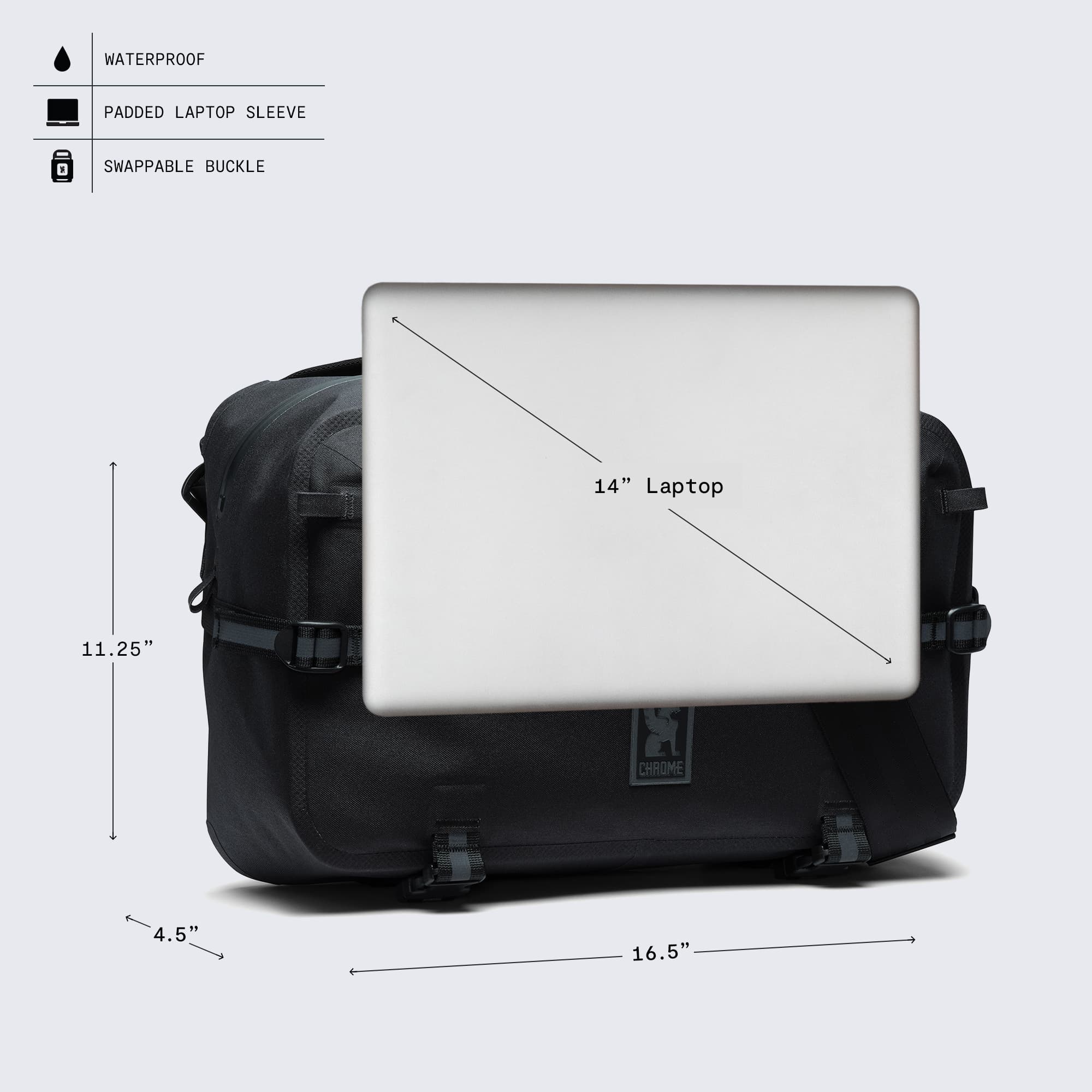 chrome-industries-kadet-max-wp-sling-waterproof-15l-shoulder-bag image 7