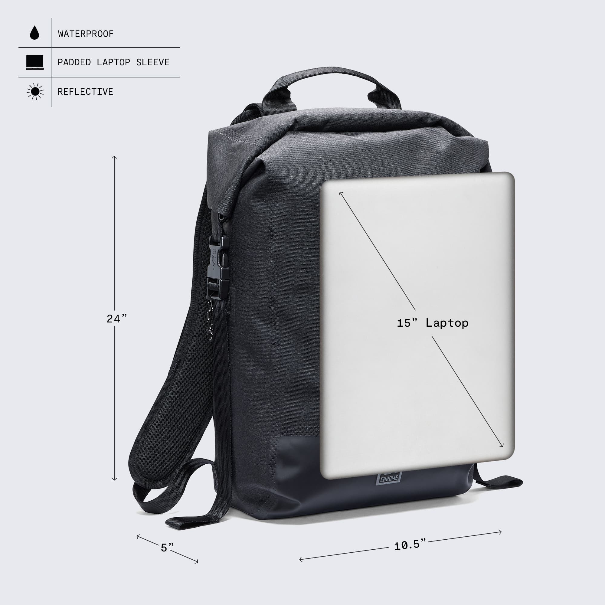 chrome-industries-urban-ex-20l-waterproof-rolltop-backpack image 7